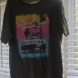 Graphic Tee with Van Design